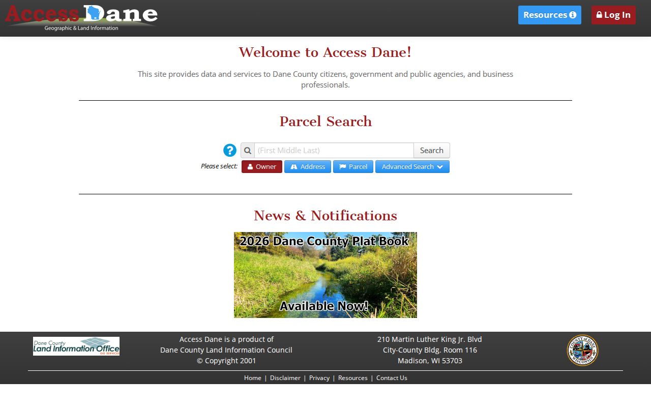 Madison residents directory source at Access Dane