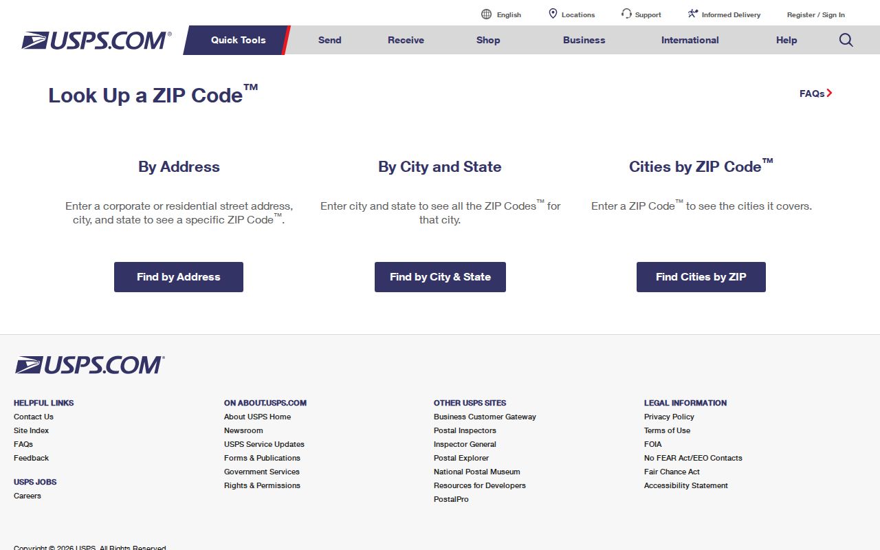USPS ZIP Code Lookup for verifying a Madison ZIP code